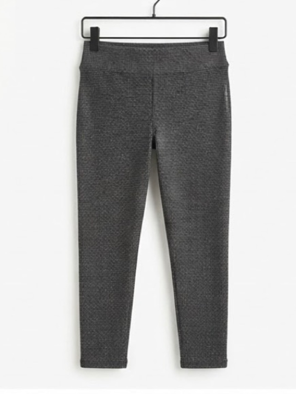 Penningtons Houndstooth Pull-On Knit Pants Black White Plus Size 3X